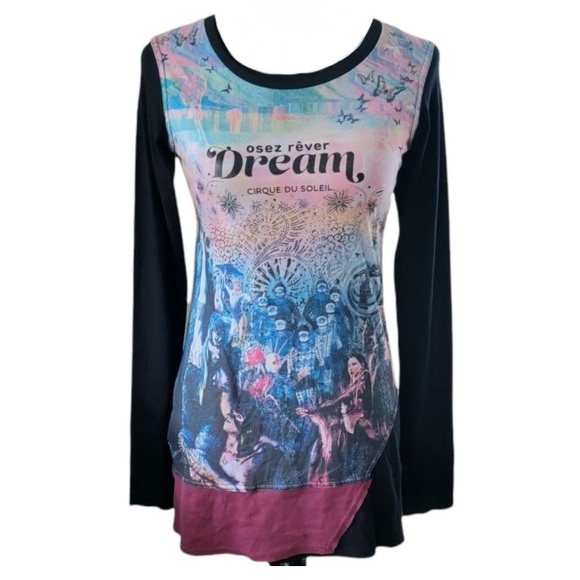 CIRQUE DU SOLEIL Osez Rever Black/Colorful Long Sleeve Women’s Shirt Size M - Picture 3 of 12